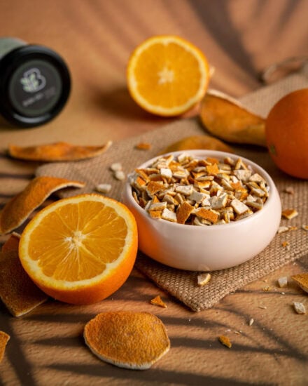 hotographie publicitaire à Marrakech - Texture d'écorce d'orange pour cosmétique naturelle